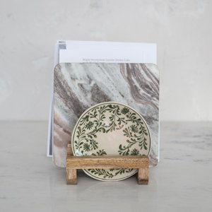 Creative Co-op Serving Board with Frond Impressions